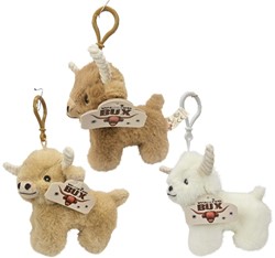 Pluche Highlander Bagclip stehend 3 sortiert 12cm