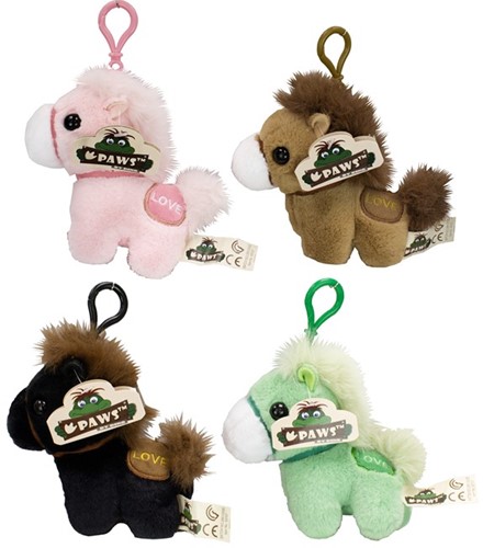 Plüsch Pferd Bagclip 4 sortiert 11cm