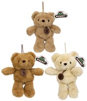 Peluche Ours 3 assortis 15cm