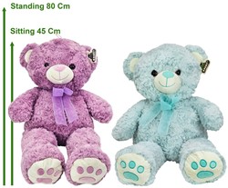 Plusch Bar sitzend Pink / Mint 2 sortiert 80cm