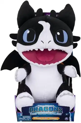 Spin Master DreamWorks Dragons Plasma Blast Thunder Peluche Thunder 28cm