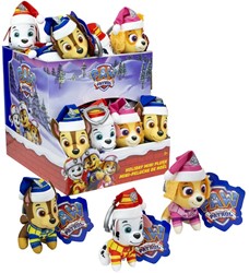Paw Patrol Pluche Winter Holiday Pups 10cm + Bagclip assorti in display (28)