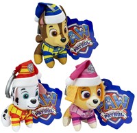 Paw Patrol Plusch Winter Holiday Pups 10cm + Bagclip sortiert im display (28)-2