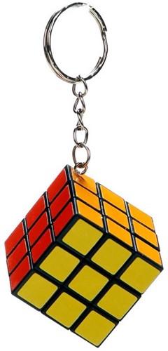 Porte-clés Puzzle Cube 3cm assortis in display-3