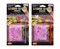 Loom Bandz Princess (300 Bands, Hook Tool + S-Clips) 12x23cm
