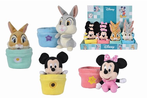 Simba Disney Pluche assorti in Bloempot 16cm in display (12)