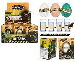 WORLD OF DINOSAURS Groei Ei Dinosaurus 6 assorti in display 7,5x10,5cm