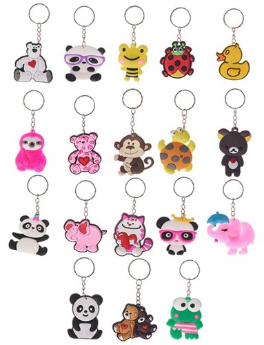 Animal Sleutelhanger Laser 24 assorti 6cm