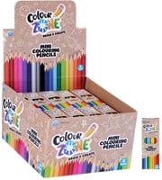 Mini-Kleurpotloden Colour Zone 4-pack 3x9cm in display (120)