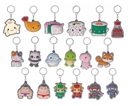Kawaii Kuties Keychain Laser 18 assorted (2 sides) 6cm