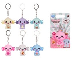 Kawaii Kuties Snaxolotyl Keychain 3D 6 assorted 
