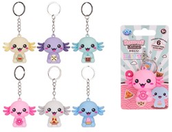 Kawaii Kuties Snaxolotyl Keychain 3D 6 assorted 