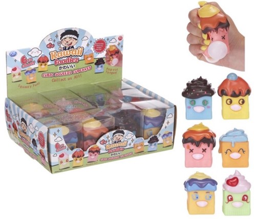 Kawaii Foodiez Squishy Cubic Cupcake 6 sortiert im display (12)