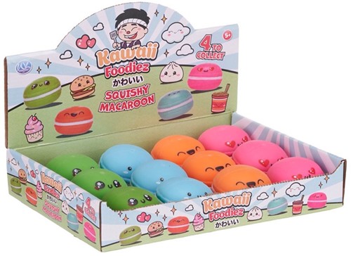 Kawaii Foodiez Squishy Macaroon 6,5cm 4 assorti in display (12)-3