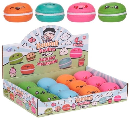 Kawaii Foodiez Squishy Macaroon 6,5cm 4 assorti in display (12)