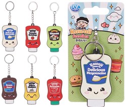 Kawaii Foodiez Sauces Sleutelhanger 2D PVC 6 assorti