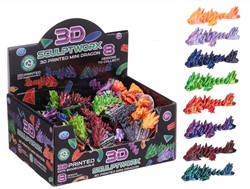 3D Printed Dragon 8cm 8 sortiert im display (72)