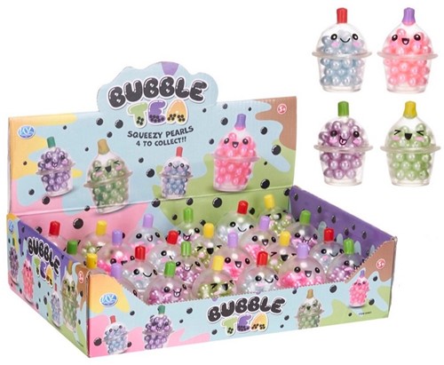 Squeezy Pearls Bubble Tea 75mm 4 surtidos in display (24)