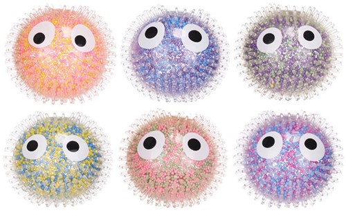 Googly Eyed Spiky Ball 66mm 6 assorti in display (12)-2
