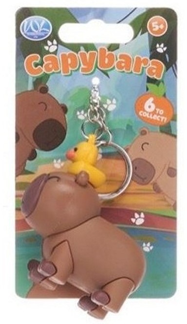 Capybara Keychain 3D 6 assorted 4-5cm