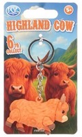 Highland Cow 3D Porte-clés 5,5cm 6 assortis 7x12cm-2