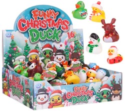 Funky Duck Xmas 5cm 16 assorted in dsiplay (48)
