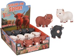 Highland Cow Squishy 13cm 3 assorti in display (12)