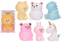Kawaii Kuties Super Cute Lamp! 12cm. 6 assorti incl. batterijen