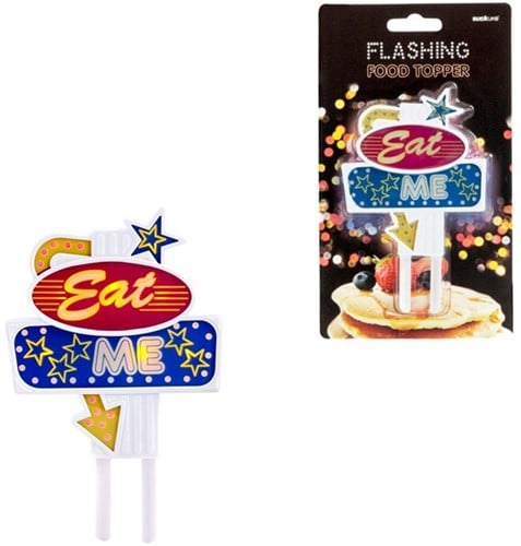 Suck UK Flashing Food topper met licht 11,5x20cm in display