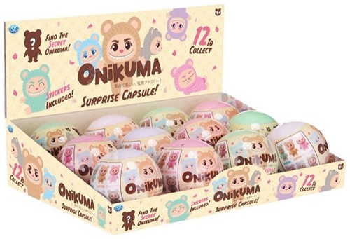 Onikuma Surprise Capsule 55mm + keychain 12 assorted in display-2