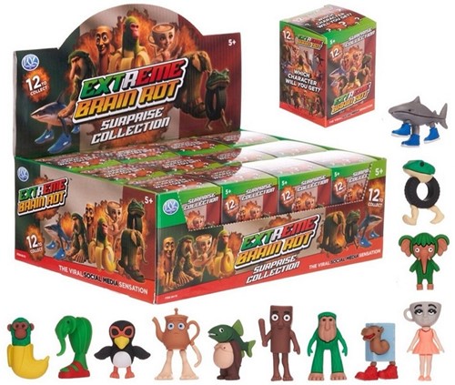 Extreme Brain Rot 8cm Blind Box 12 Assorti Display