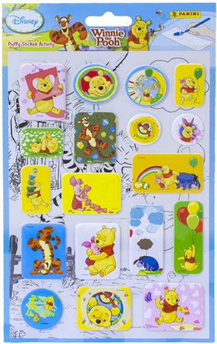 Winnie the Pooh Puffy Sticker Activity Stickervel + Kleurplaat 15x24cm
