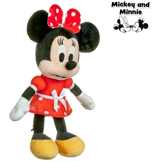 de primera categoría jazz cubrir Disney Peluche Minnie Mouse en vestido rojo 30cm