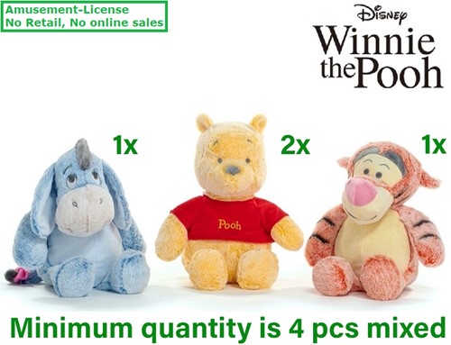Disney Winnie the Pooh Peluche Snuggle Time 3 assortis 41cm