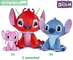 Disney Lilo & Stitch Classic Plush 2 assorted 34cm (Size 5)