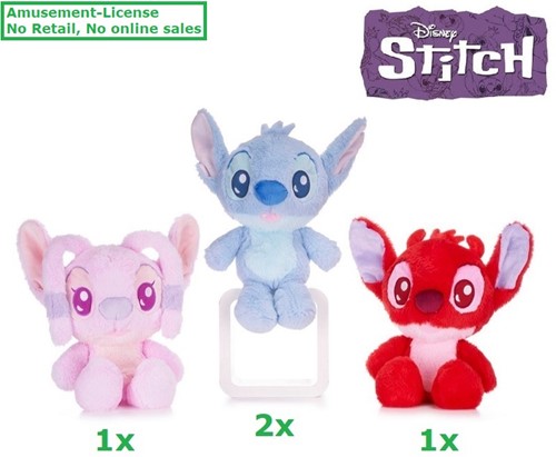 Disney Lilo & Stitch Chibi Peluche 3 assortitis 25cm