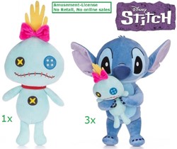 Disney Lilo & Stitch Plush Stitch + Scrumpy 2 assorted 30cm