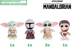 Mandalorian Child Grogu + The Mandalorian Plush 4 assorted 30cm