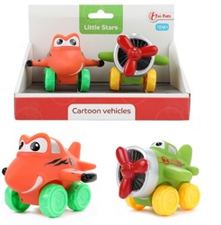 ESTRELLAS PEQUEÑAS Aviones PVC Blando Cartoon 2 piezas 10,5x17x11cm.