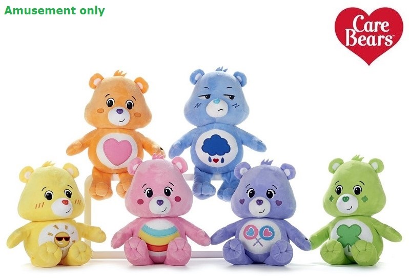 Peluche Care Bears Orsacchiotti Della Felicità 21 Cm - Morbido Personaggio Originale Per Bambini - Scegli Tra 6 Figure (Segreto, Brontolone, Sole, Cheer, Share, Portafortuna)