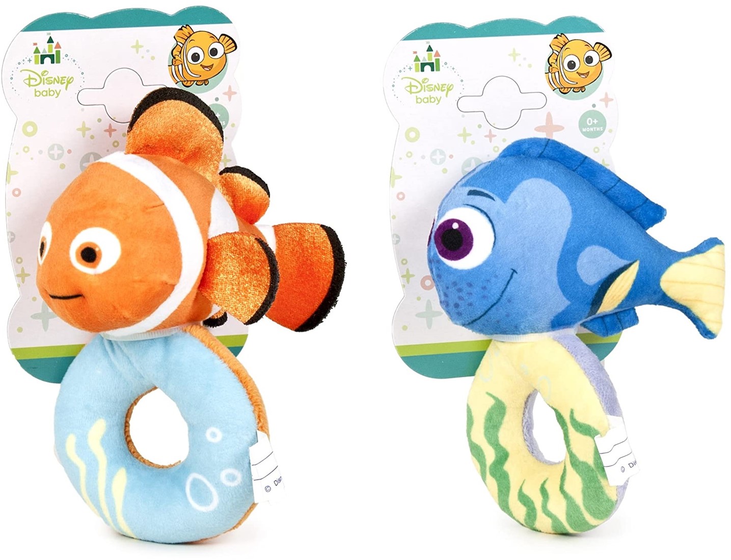 Hochet Disney Baby Nemo Dory Sur Blistercard 2 Assortis 15cm Hochet Disney Baby Nemo Dory Sur Blistercard 2 Assortis 15cm