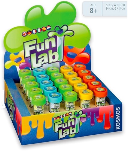 Fun Lab Slime Kit Glow in the Dark 14cm in display