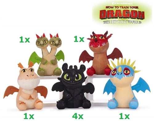 How to Train Your Dragon Pluche 5 assorti S2 22cm