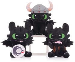 Dragons Toothless Peluche 3 assortis 24cm