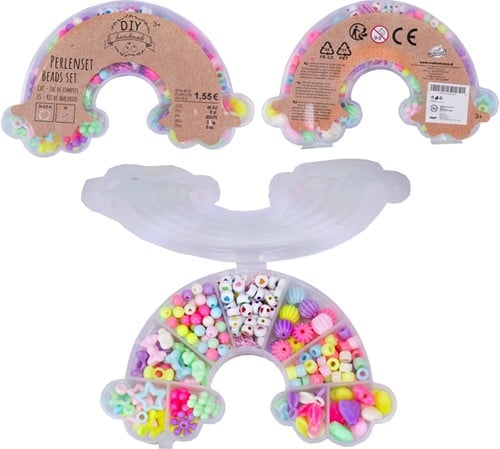 DIY handmade kralenset Regenboog 14,5cm (Voorgeprijsd Eur. 1,55)