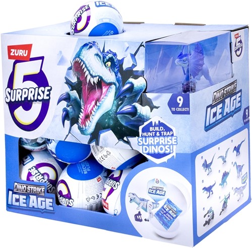 Zuru 5 Surprise verrassingsbal 9cm Dino Strike Ice Age assorti in display (24)-3