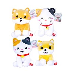 Kawaii Kuties Plush Cat / Dog 4 assorted 24cm