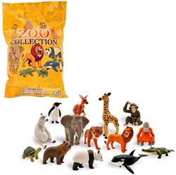 Zoo Animals 8-16cm 14 assorted in blindbag 15x24cm