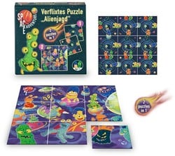 Trendhaus Space Adventure 2 in 1 Minipuzzle 7x7cm im Display (12)