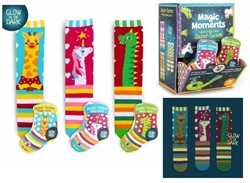 Trendhaus Dreamland Magic Socks 6x8cm Glow in the Dark  One Size 3 assortis in display (21)